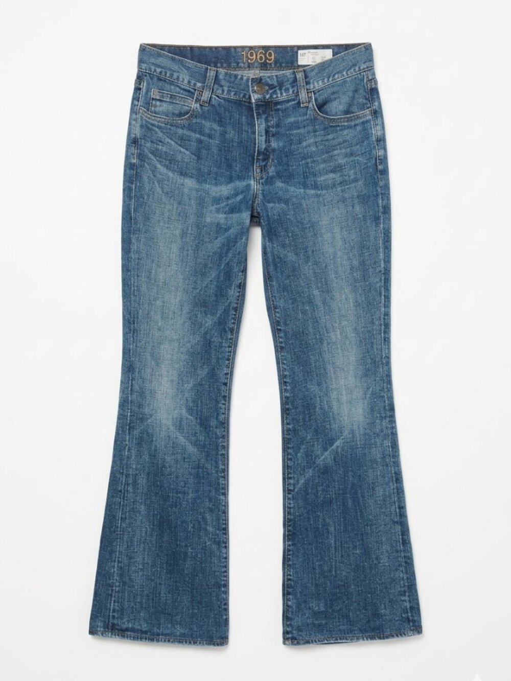 GAP 1969 Western Bootcut Blue Jeans Mid Rise Stretch Denim 8 Y2K Cowgirlcore